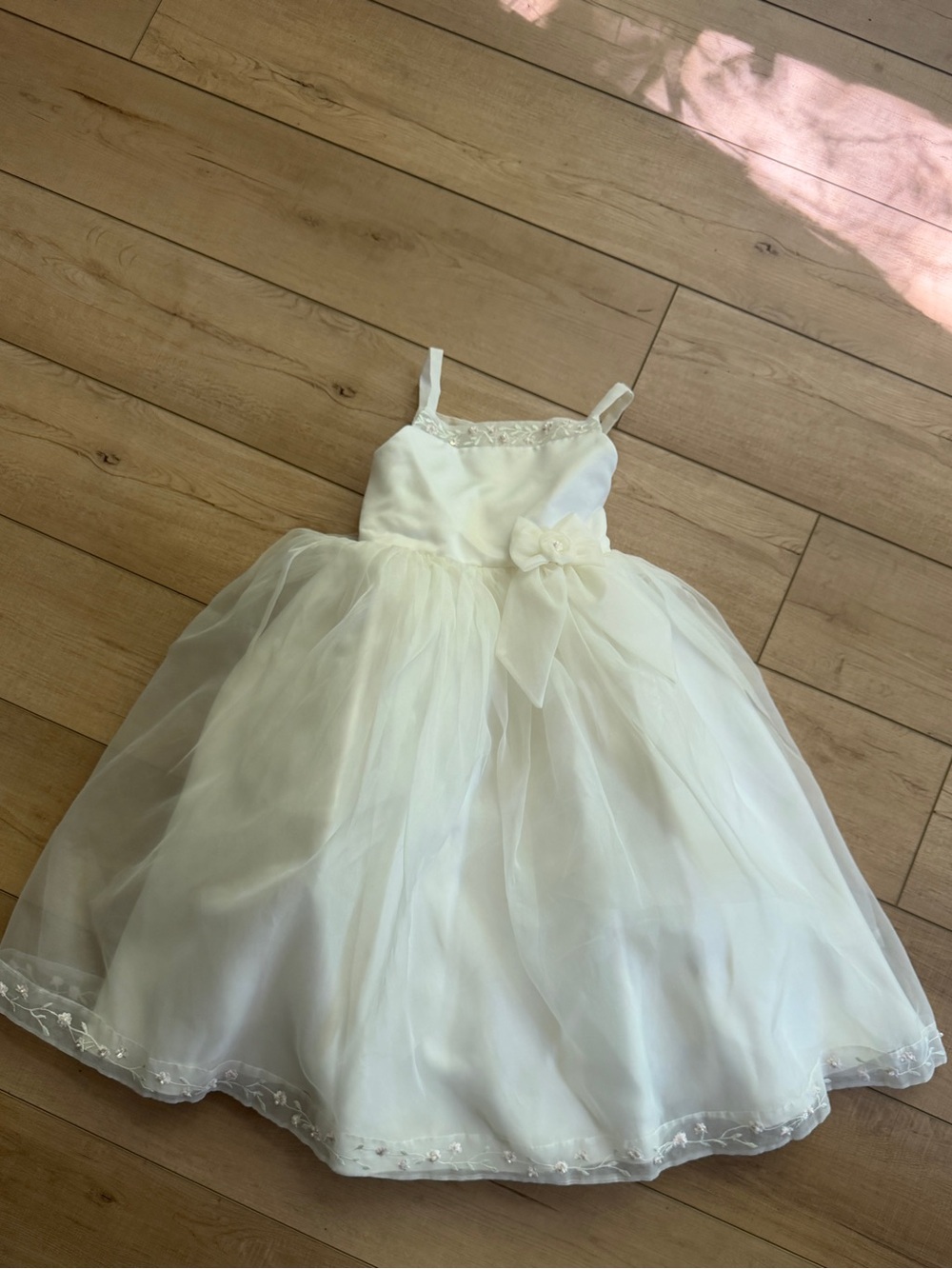 Mori Lee Ivory Flower Girl Dress Girls Size 4 Formal Tulle Dress